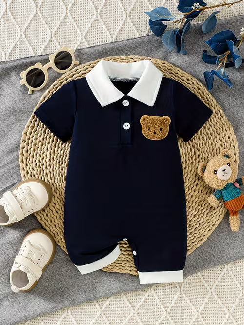 Baby Boy Bear Fashion Comfortable Jumpsuit Romper